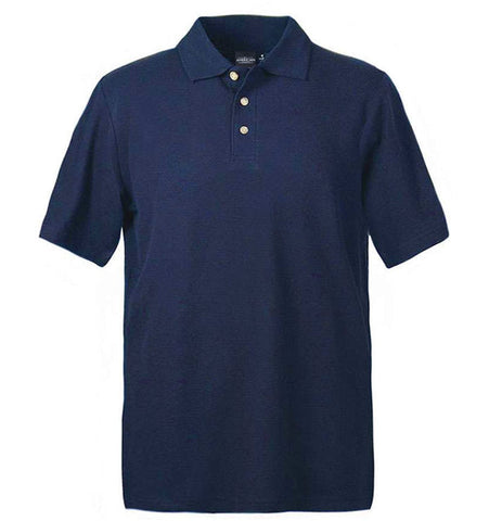 QTY 12 ALL AMERICAN CLOTHING CO. - Navy Men's 100% Cotton Polo